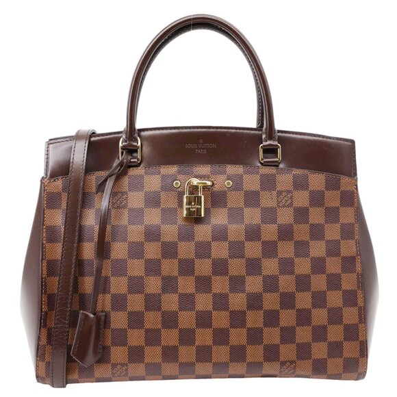 Louis Vuitton  Rivoli MM Damier Ebene Shoulder Bag Brown - Picture 1 of 13